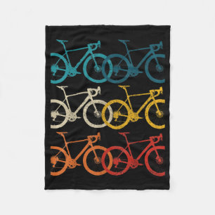 Vintage Bike Cycling Road Bike Racing Bicycle Fleece Blanket