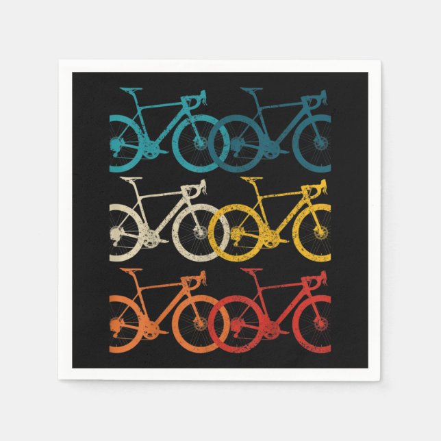 Vintage Bike Cycling Road Bike Racing Bicycle Napkin (Front)