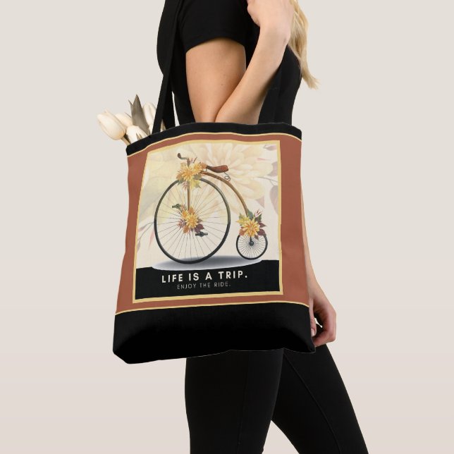 Vintage Bike | Enjoy the Ride Tote Bag (Close Up)