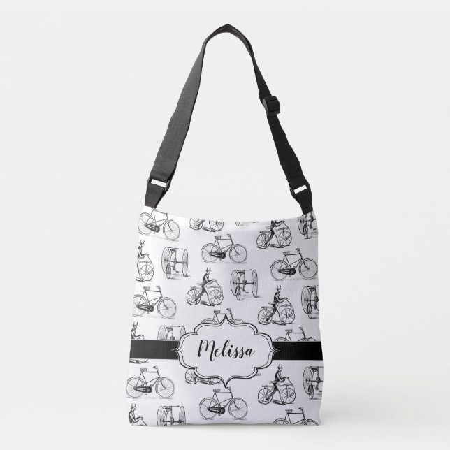 Vintage Bike Retro Velo Antique Bicycles Crossbody Bag (Front)