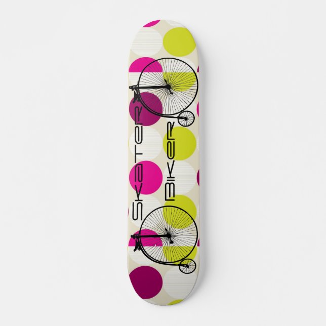 Vintage Bike Skateboard (Front)
