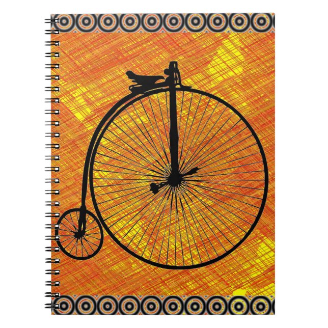 Vintage Bike Spiral Notebook (Front)