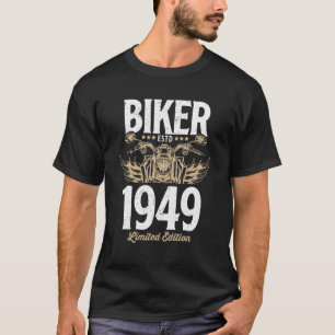 Vintage Biker  Men Women Motorcycle  Born In 1949 T-Shirt