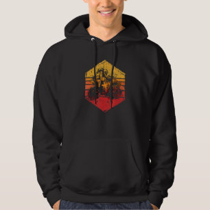 Vintage Biker Motorcycle Silhouette Retro Hoodie