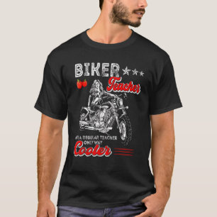 Vintage Biker Teacher Definition Only Cooler Motor T-Shirt