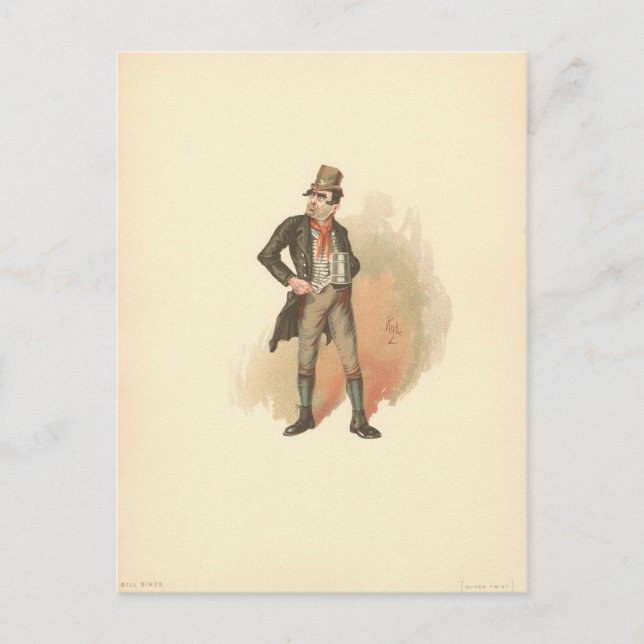 Vintage Bill Sikes Oliver Twist Postcard (Front)