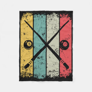 Vintage Billiard 8-ll Pool Billiards - Retro Billi Fleece Blanket