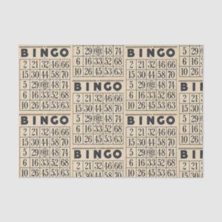 Vintage Bingo Card Tissue Paper