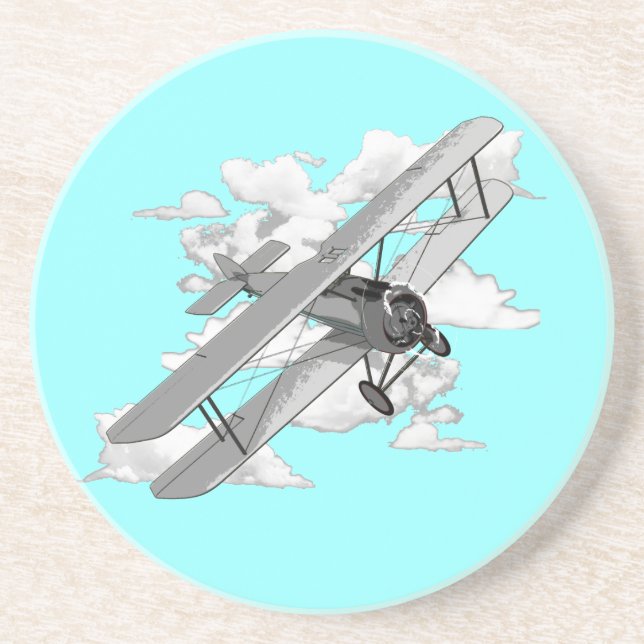 Vintage Biplane Coaster (Front)