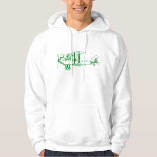 Vintage Biplane - Grass Green Hoodie