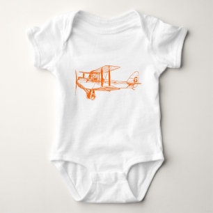Vintage Biplane - Orange Baby Bodysuit