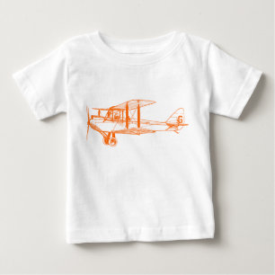 Vintage Biplane - Orange Baby T-Shirt