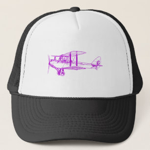 Vintage Biplane - Purple Trucker Hat