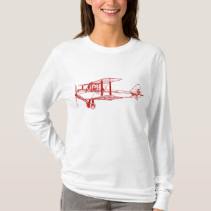 Vintage Biplane - Ruby Red T-Shirt