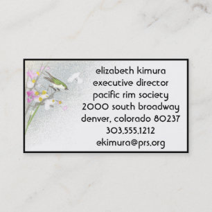 Vintage Bird Asian Style Business Cards