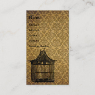 Vintage Bird Cage 3 Business Card