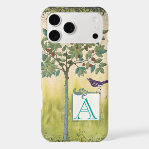 Vintage Bird Cherry Tree Monogram
