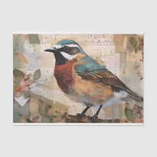 Vintage Bird Decoupage  Watercolor Bird Decoupage Tissue Paper
