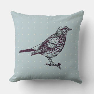 VINTAGE BIRD DESIGN Retro Throw Pillow