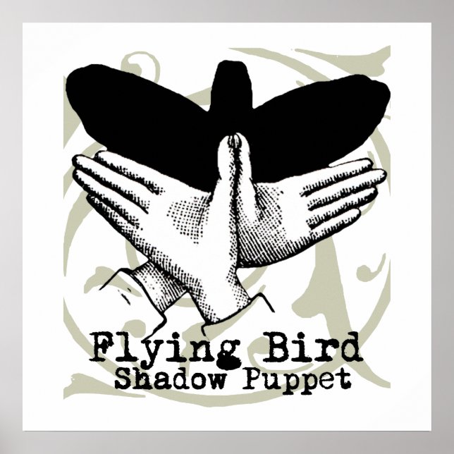 Vintage Bird Hand Puppet Shadow Games Poster (Front)