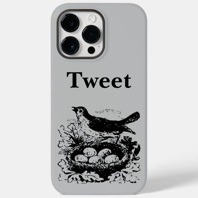 Vintage Bird Nest & Eggs  Case-Mate iPhone Case (Back)