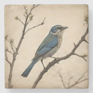 Vintage Bird Print Stone Coaster