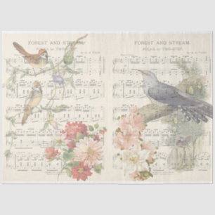 Vintage Bird Series Design 7 Tissue Paper