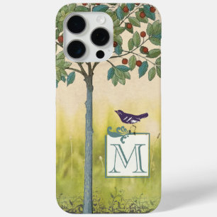 Vintage Bird Tree Monogram iPhone iPhone 15 Pro Max Case