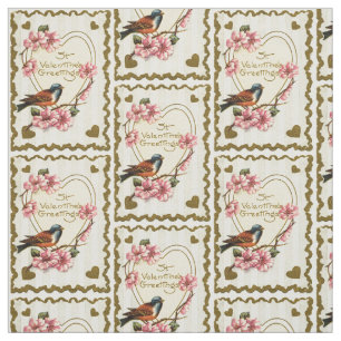 Vintage Bird Valentine Fabric