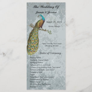 Vintage Bird Wedding Program Programme