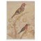 Vintage Bird with Gold Decoupage Tissue Paper