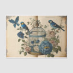 Vintage Birdcage butterflies and flowers decoupage Tissue Paper<br><div class="desc">floral vintage decoupage collage, large decoupage for furniture, vintage decoupage, typography, vintage handwritten notes, vintage wildflowers, vibrant wildflowers, wildflowers and butterfly decoupage, wildflower decoupage collage, french vintage decoupage</div>