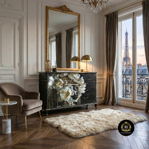 Vintage Birdcage Hat Floral Decoupage Tissue Paper