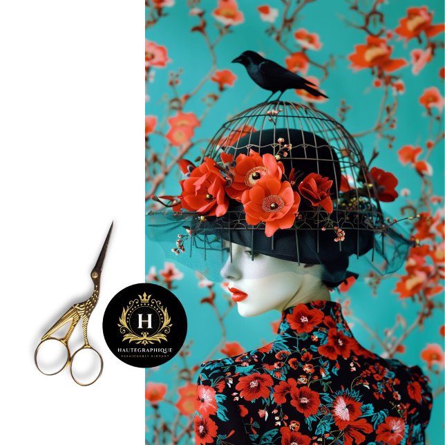 Vintage Birdcage Hat Floral Decoupage Tissue Paper (Creator Uploaded)