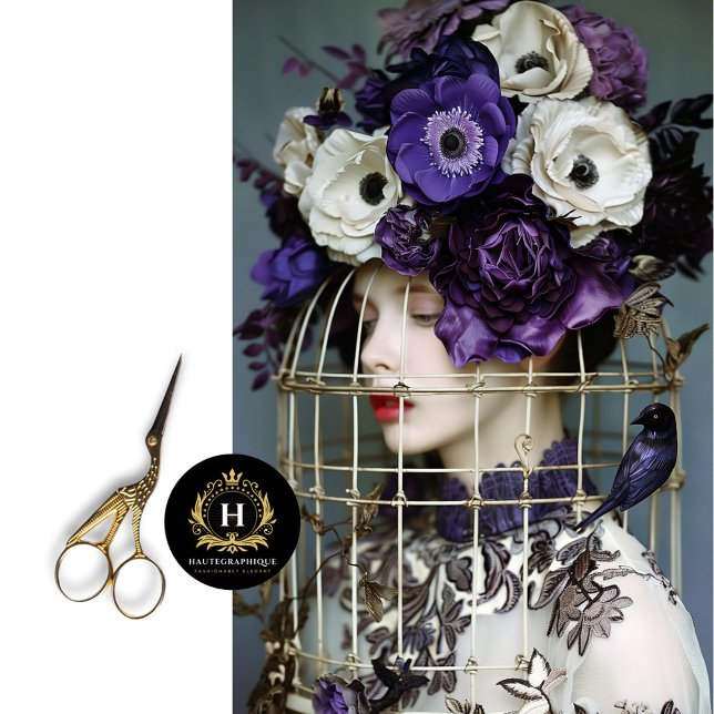 Vintage Birdcage Hat Floral Decoupage Tissue Paper (Creator Uploaded)