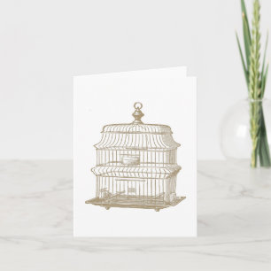 Vintage Birdcage...notecard Card