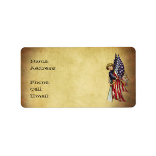 vintage birdcage stamp. label