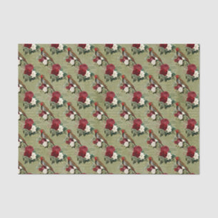 Vintage Birds and Flowers Ephemera Tissue Paper