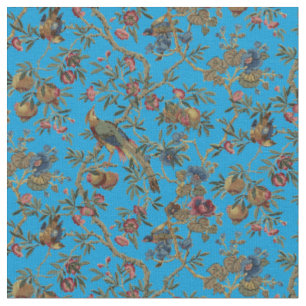 Vintage Birds And Pomegranate pattern Fabric