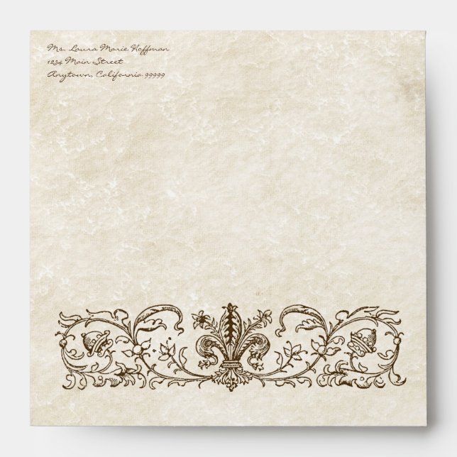 Vintage Birds, Blue Egg - Wedding Envelopes (Front)