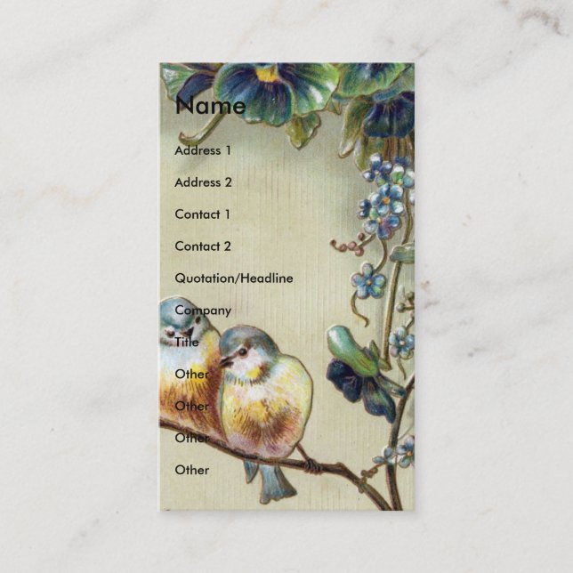 Vintage Birds Business Card (Front)
