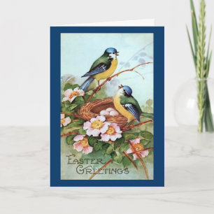 Vintage Birds - Easter Card