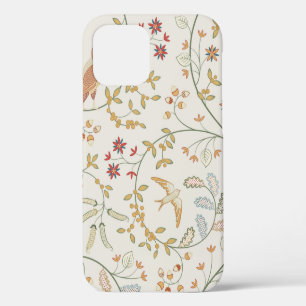 Vintage birds in foliage with flowers seamless pat iPhone 12 case