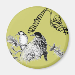 Vintage Birds Magnet