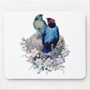 Vintage Birds Mouse Pad