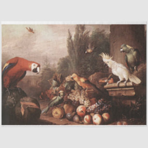 Vintage Birds Painting Decoupage Tissue Paper