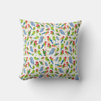Vintage Birds Pattern, Colourful parakeet pattern