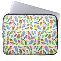 Vintage Birds Pattern, Colourful parakeet pattern