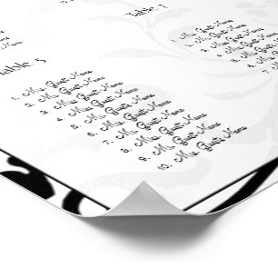 Vintage Birds Plum Blooms Seating Chart 12 Tables