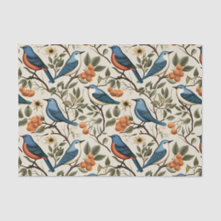 Vintage Birds Seamless Pattern Tissue Paper